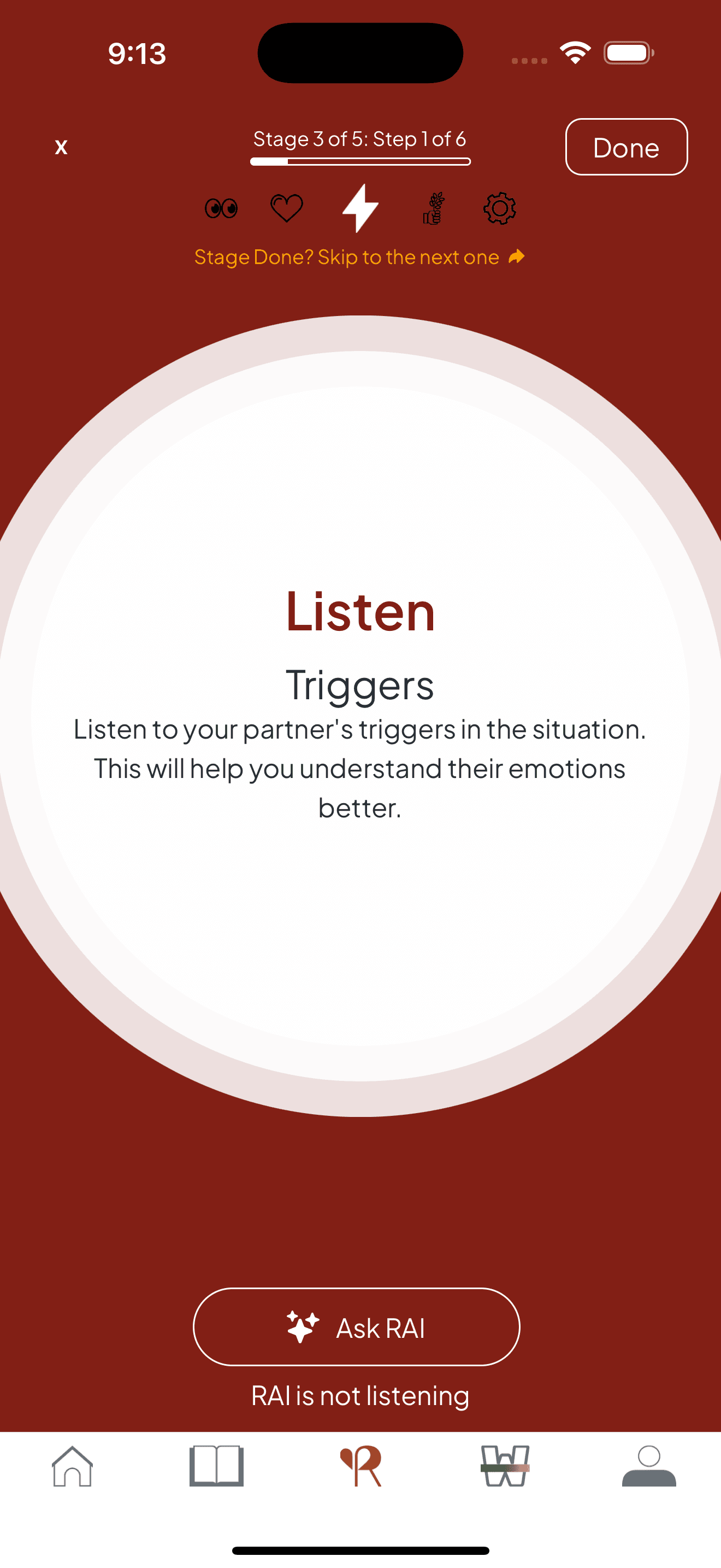 Understanding a partner's triggers to break conflict cycles